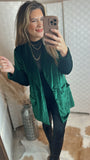 Button Up Long Sleeve Blazer with Pocket