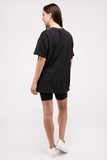 Comfiest Cotton Round Neck Top & Biker Shorts Set- IN STOCK