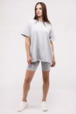 Comfiest Cotton Round Neck Top & Biker Shorts Set- IN STOCK