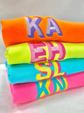 Neon Embroidered 3D Initials Sweatshirt PREORDER