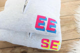 Neon Embroidered 3D Initials Quarter Zip PREORDER