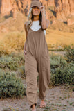 Easy Going Too V-Neck Sleeveless Jumpsuit with Pockets