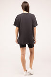 Comfiest Cotton Round Neck Top & Biker Shorts Set- IN STOCK