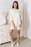 Don't Let Me Go Three-Quarter Sleeve Top and Shorts Set