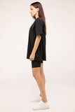 Comfiest Cotton Round Neck Top & Biker Shorts Set- IN STOCK