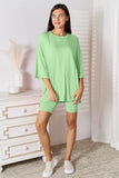 Don't Let Me Go Three-Quarter Sleeve Top and Shorts Set