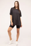 Comfiest Cotton Round Neck Top & Biker Shorts Set- IN STOCK