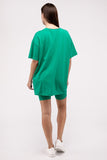 Comfiest Cotton Round Neck Top & Biker Shorts Set- IN STOCK