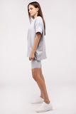 Comfiest Cotton Round Neck Top & Biker Shorts Set- IN STOCK