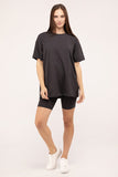 Comfiest Cotton Round Neck Top & Biker Shorts Set- IN STOCK