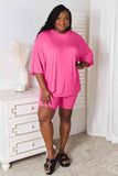 Don't Let Me Go Three-Quarter Sleeve Top and Shorts Set