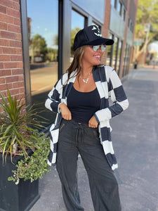 Checker Cardi Party