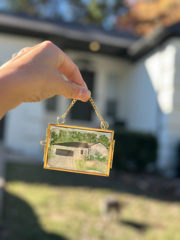 Personalized House Watercolor by Lindsey Ashcraft