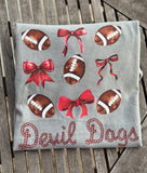 Bow Football Game Day Graphic Tee Custom Order