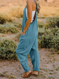 Easy Going Too V-Neck Sleeveless Jumpsuit with Pockets