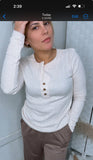 Alice Ribbed Henley Top