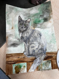 Personalized Pet Watercolor by Lindsey Ashcraft