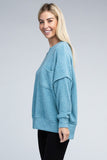Brushed Melange Drop Shoulder Oversized Sweater Preorder