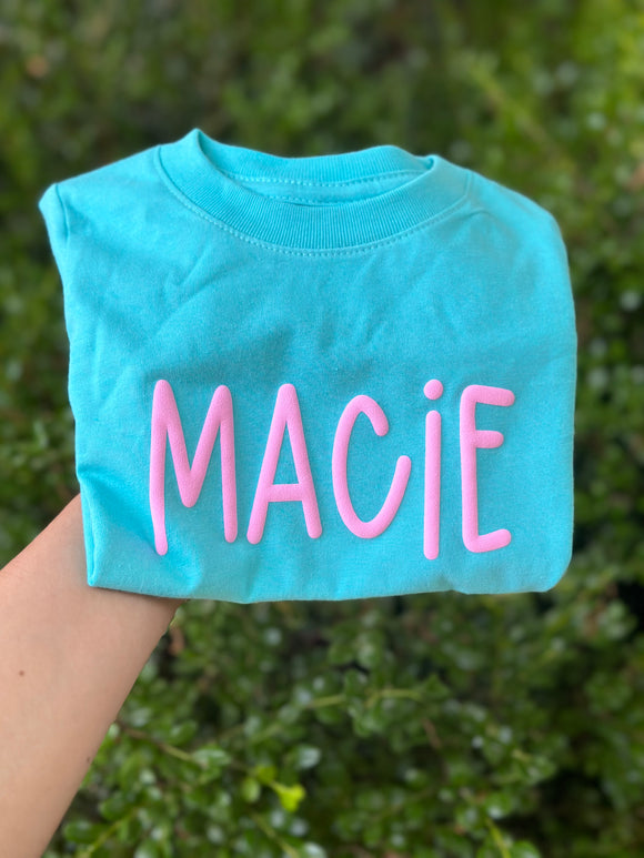 CUSTOM PUFF NAME INFANT-YOUTH Tee PREORDER