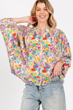 SAGE + FIG Button Down Floral Shirt