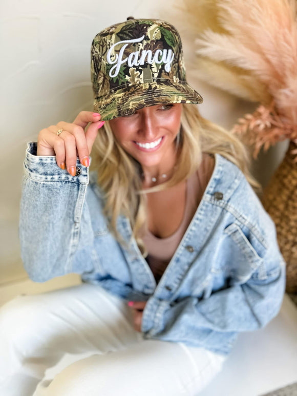 Fancy Camo Embroidered Trucker Hat *PREORDER*