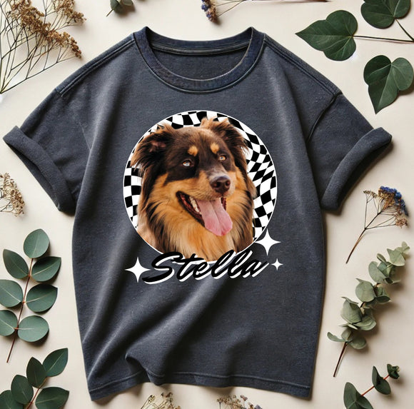 Custom Dog Checker Graphic- Tee or Sweatshirt