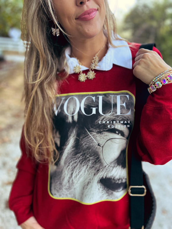 Vogue Santa Graphic Sweatshirt