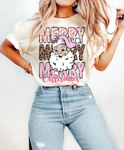 Merry Merry Merry Christmas Graphic Tee Custom Order