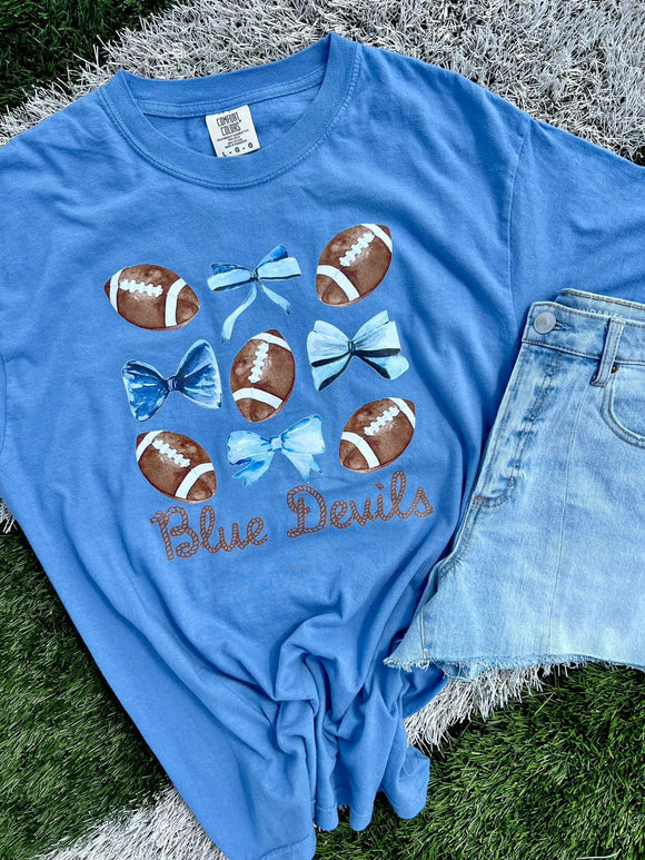 Bow Football Game Day Graphic Tee Custom Order
