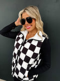 Bold Checkered Puff Vest PREORDER