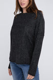 Ribbed Brushed Melange Hacci Sweater Pocket PREORDER