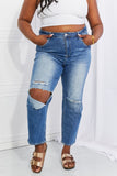 Ezra High Rise Relaxed Jeans In Stock