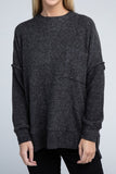 Brushed Melange Drop Shoulder Oversized Sweater Preorder