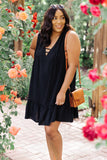 Tiered in Black Dress (In Stock)