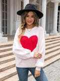 Heart Graphic Round Neck Sweater Preorder