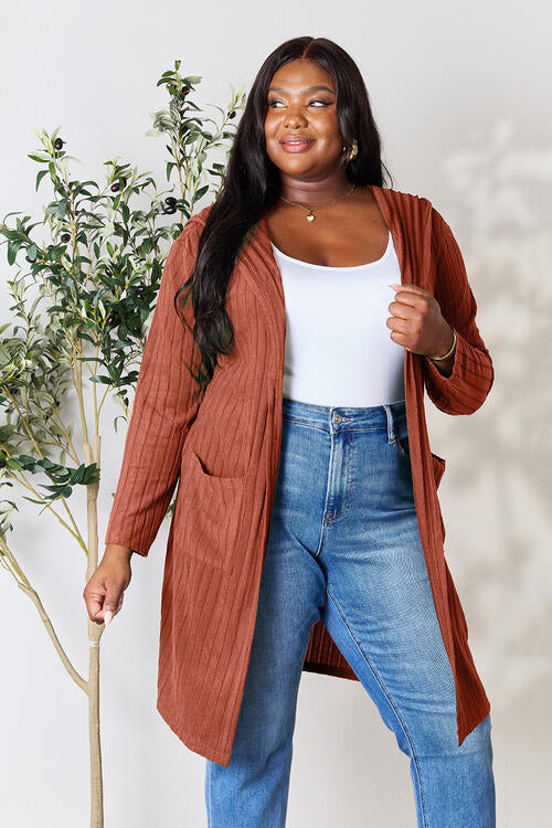 Open front hooded cardigan best sale