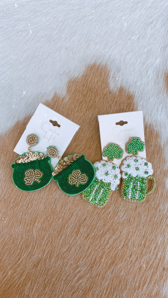 Lucky Charm St. Patrick’s Day Beaded Earrings