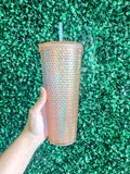 Studded Acrylic Tumbler with Lid and Straw