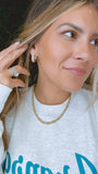 Mika Pave Huggie Earrings